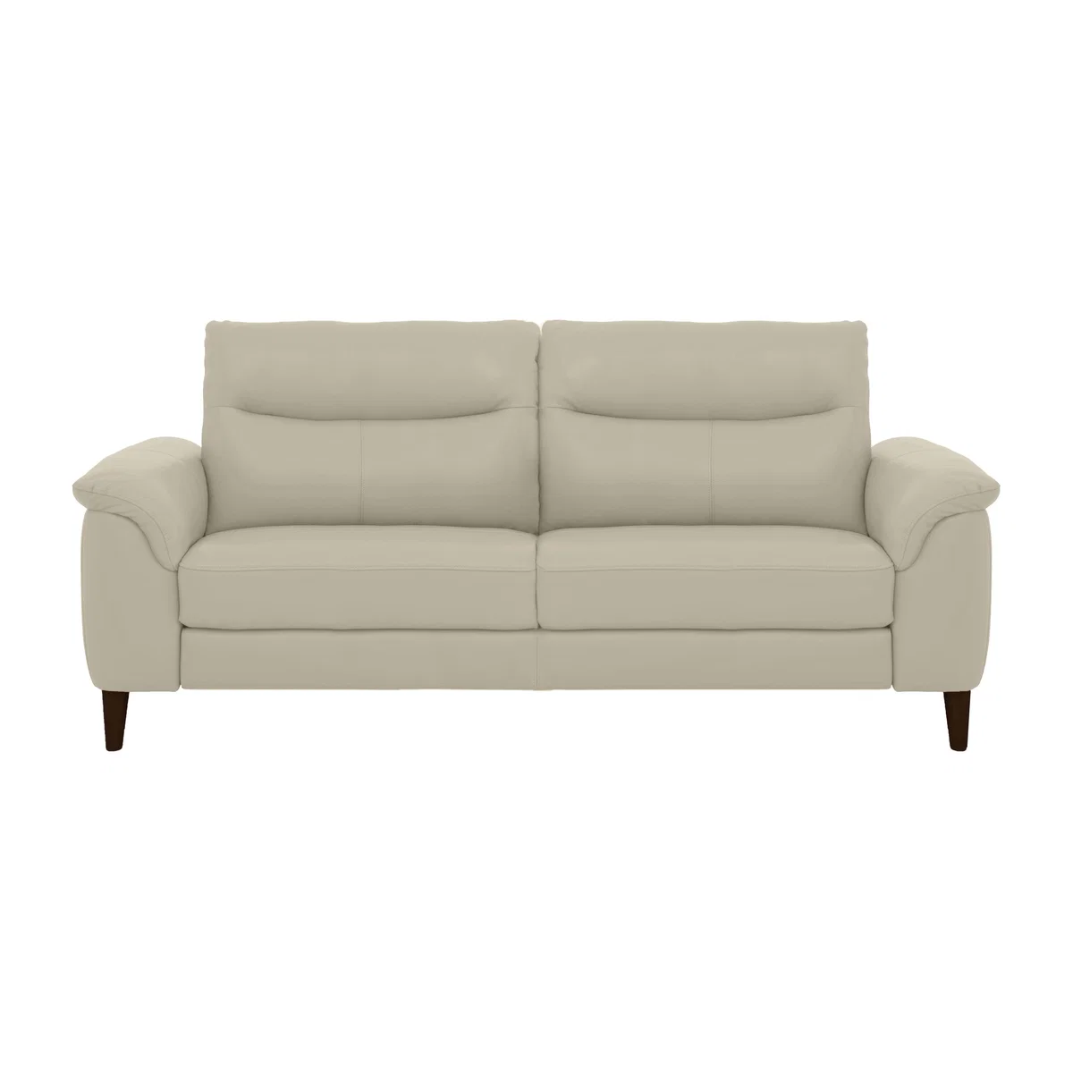 Morgan 3 Seater Leather Sofa - Bone China – image 1