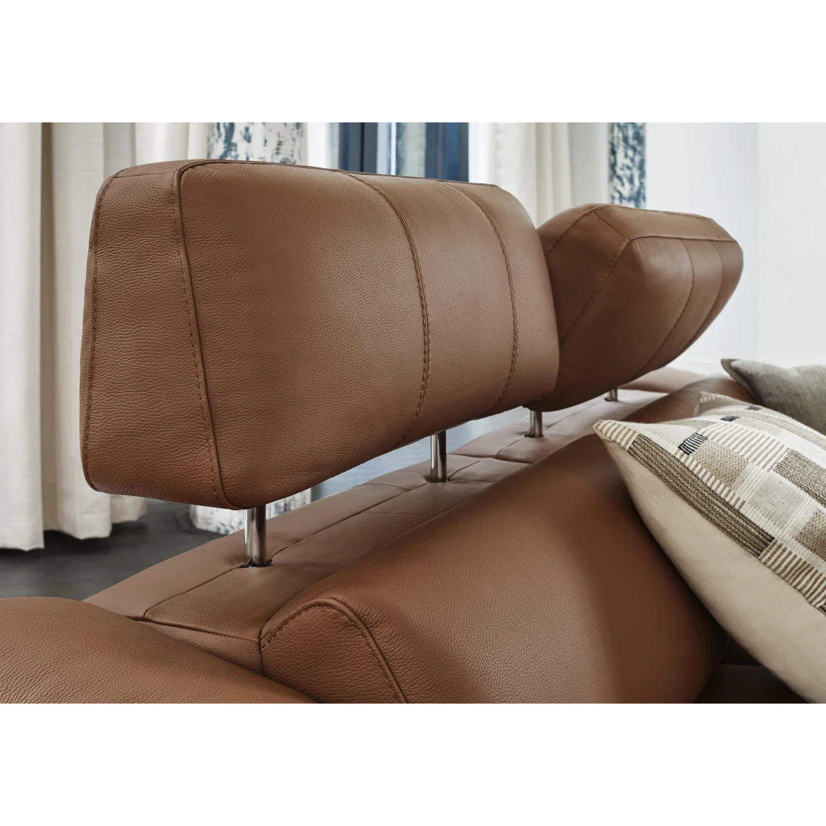 Nicoletti - Marconi 3 Seater Leather Recliner Sofa with Headrests and Power Lumbar - Torello Bianco Puro – image 5