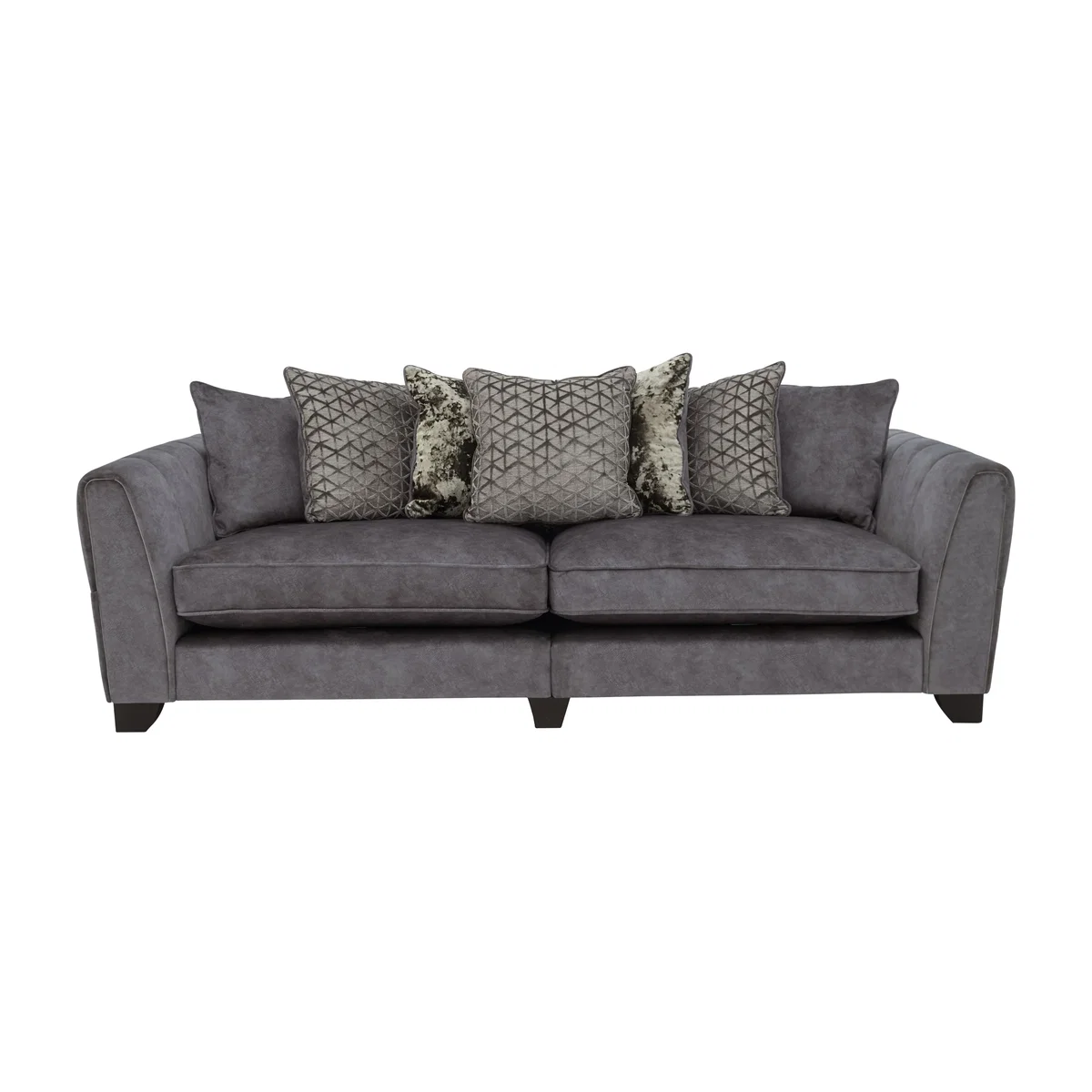 Mariah 4 Seater Fabric Pillow Back Split Frame Sofa - Dapple Moleskin – image 1