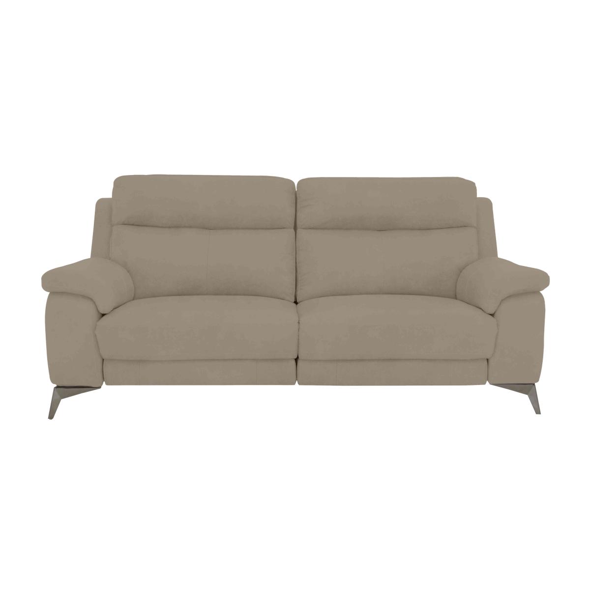 Missouri 3 Seater Fabric Power Recliner Sofa - Light Khaki – image 1
