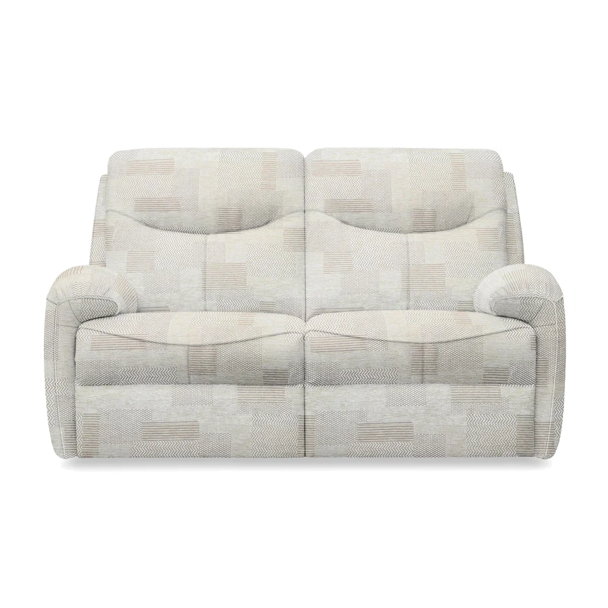 G Plan - Amesbury Fabric 2 Seater Sofa with Power Recliner - Checkers Putty – image 1