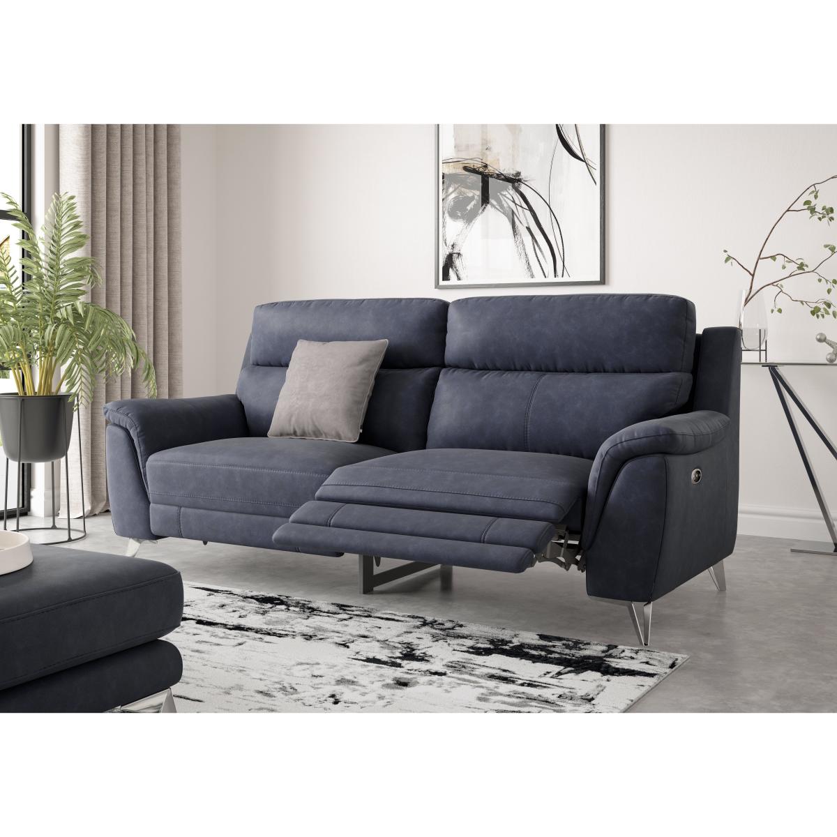 Contempo 3 Seater Fabric Sofa - Baby Blue – image 3