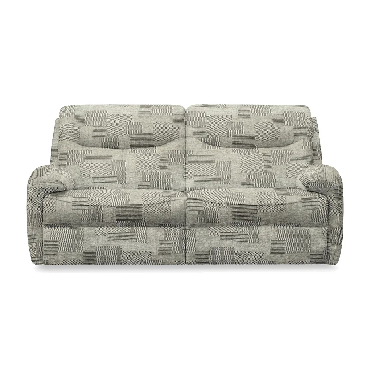 G Plan - Amesbury Fabric 3 Seater Sofa with Power Recliner - Checkers Smoke – image 1