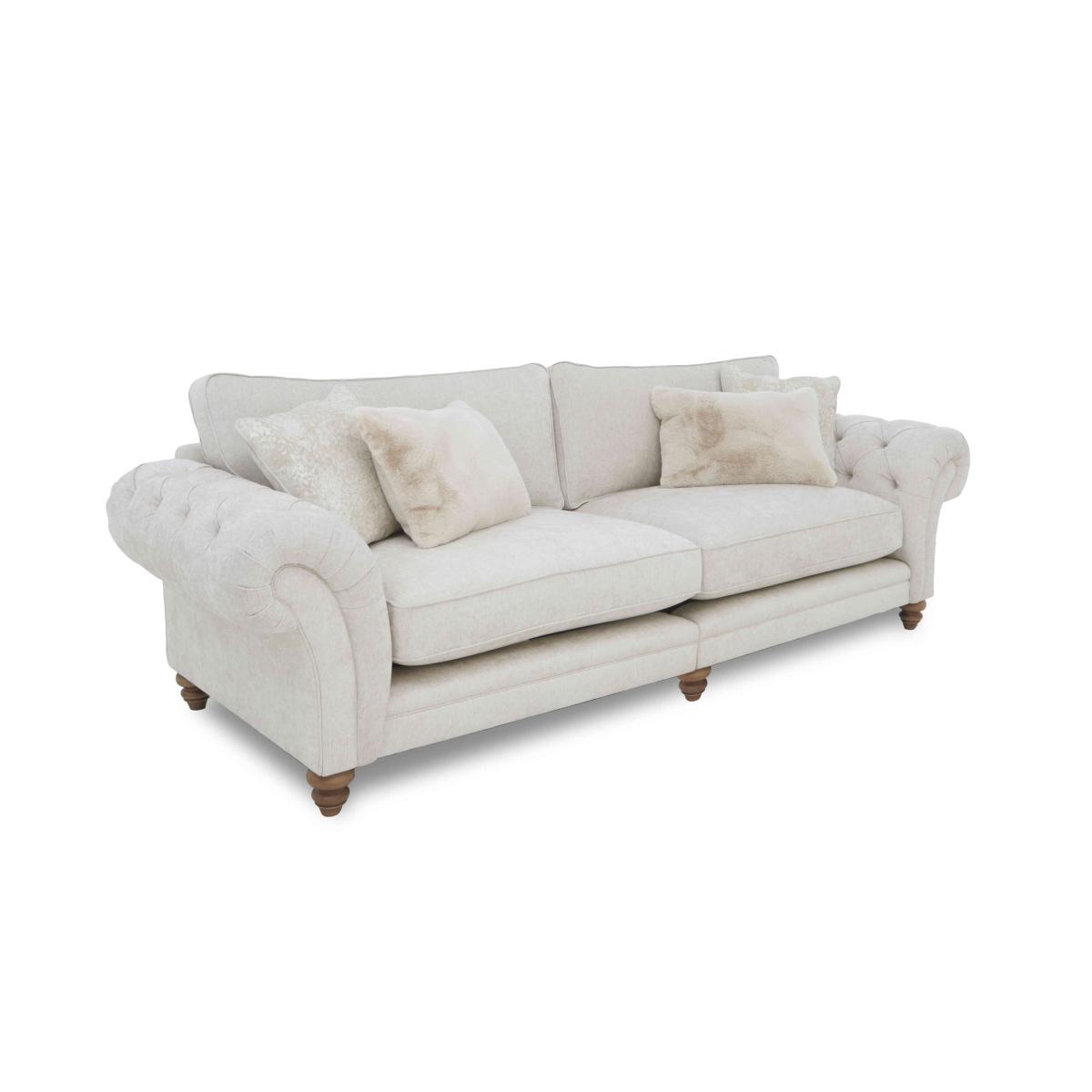 Boutique Collection - Blenheim Grand Split Frame Classic Back Sofa with Oak Feet with Oak Feet - Darwin Ivory – image 5
