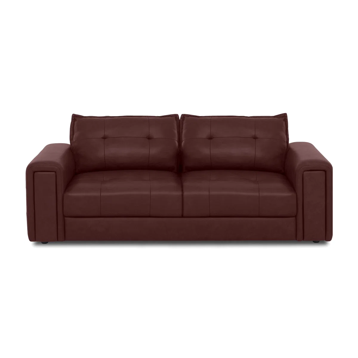 Boutique Goliath 3 Seater Leather Sofa with Storage Drawers - Ruby – image 1