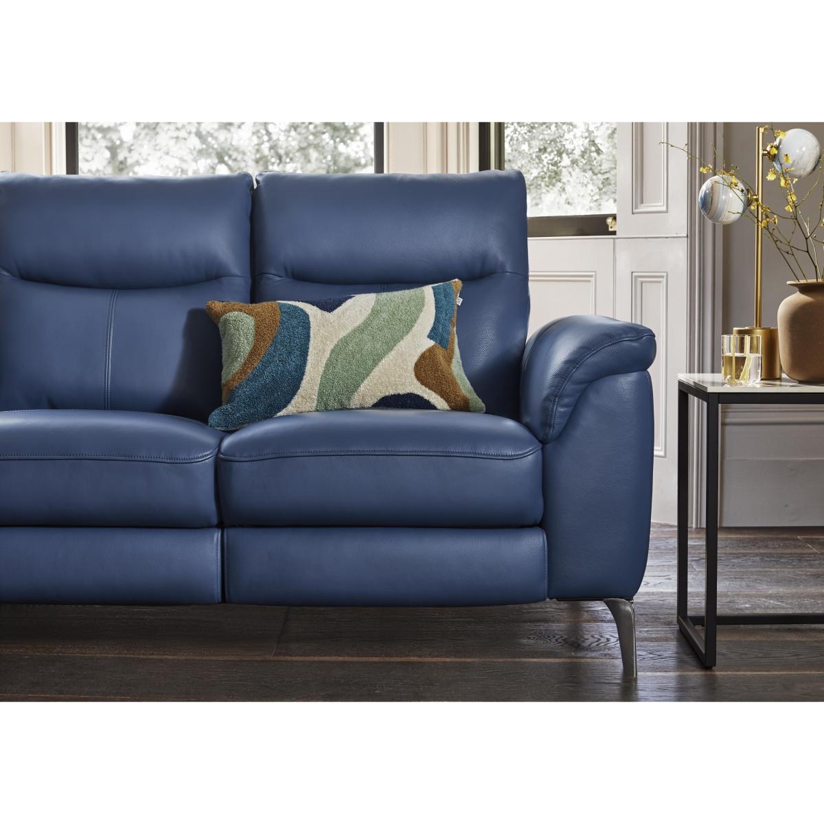 Morgan Leather 3 Seater Sofa with Power Recliner - Lavender – image 4