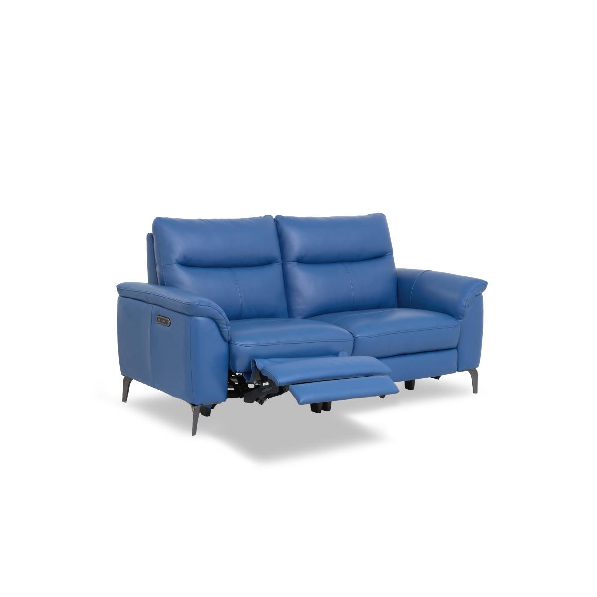 Morgan Leather 3 Seater Sofa with Power Recliner - Lavender – image 6