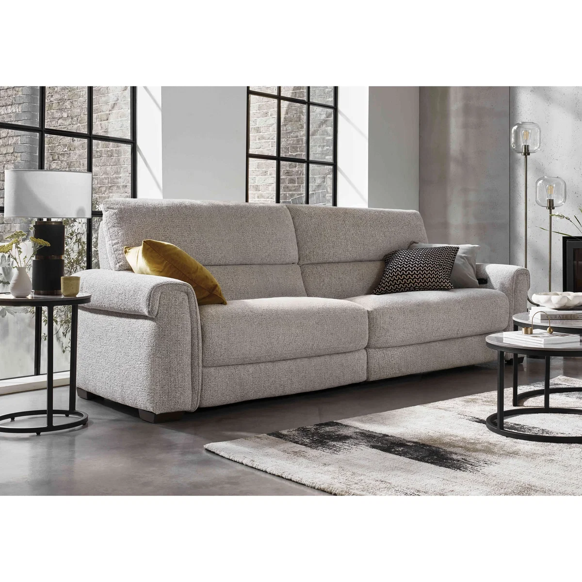 Nixon Fabric 3 Seater Sofa - R451 Pewter – image 2