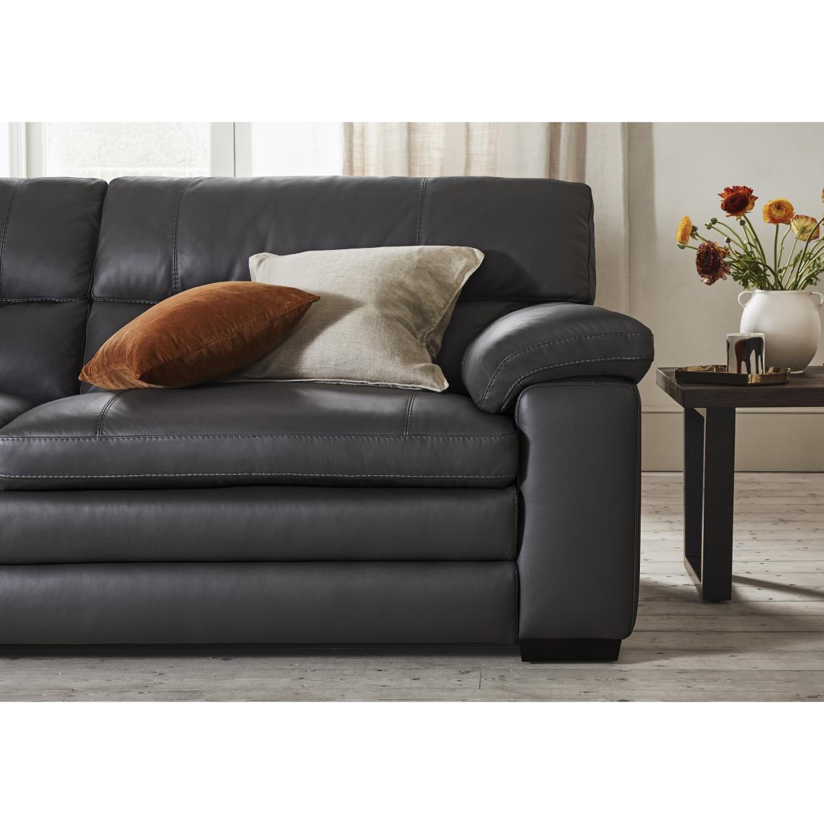 Cozee Two 2 Seater Leather Sofas Set - Shale Grey – image 2