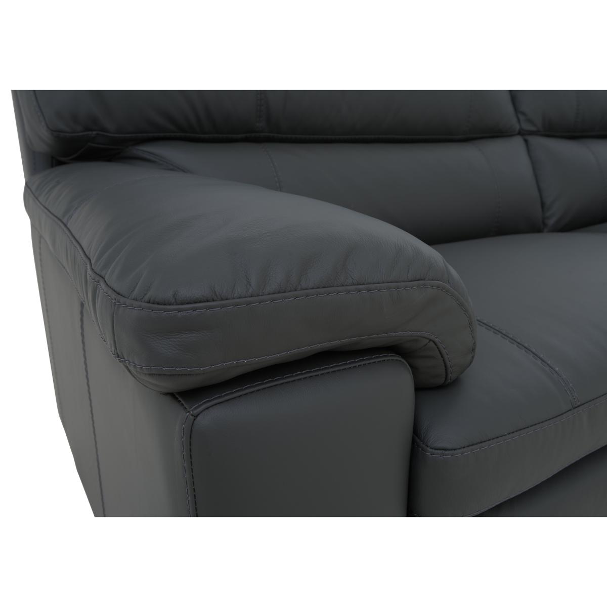 Cozee Two 2 Seater Leather Sofas Set - Shale Grey – image 4