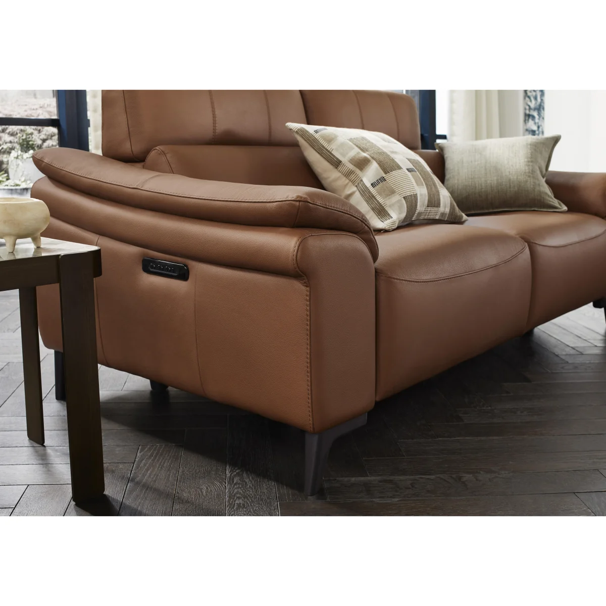 Nicoletti - Marconi 3 Seater Leather Power Recliner Sofa with Power Headrests - Botero Bianco – image 4