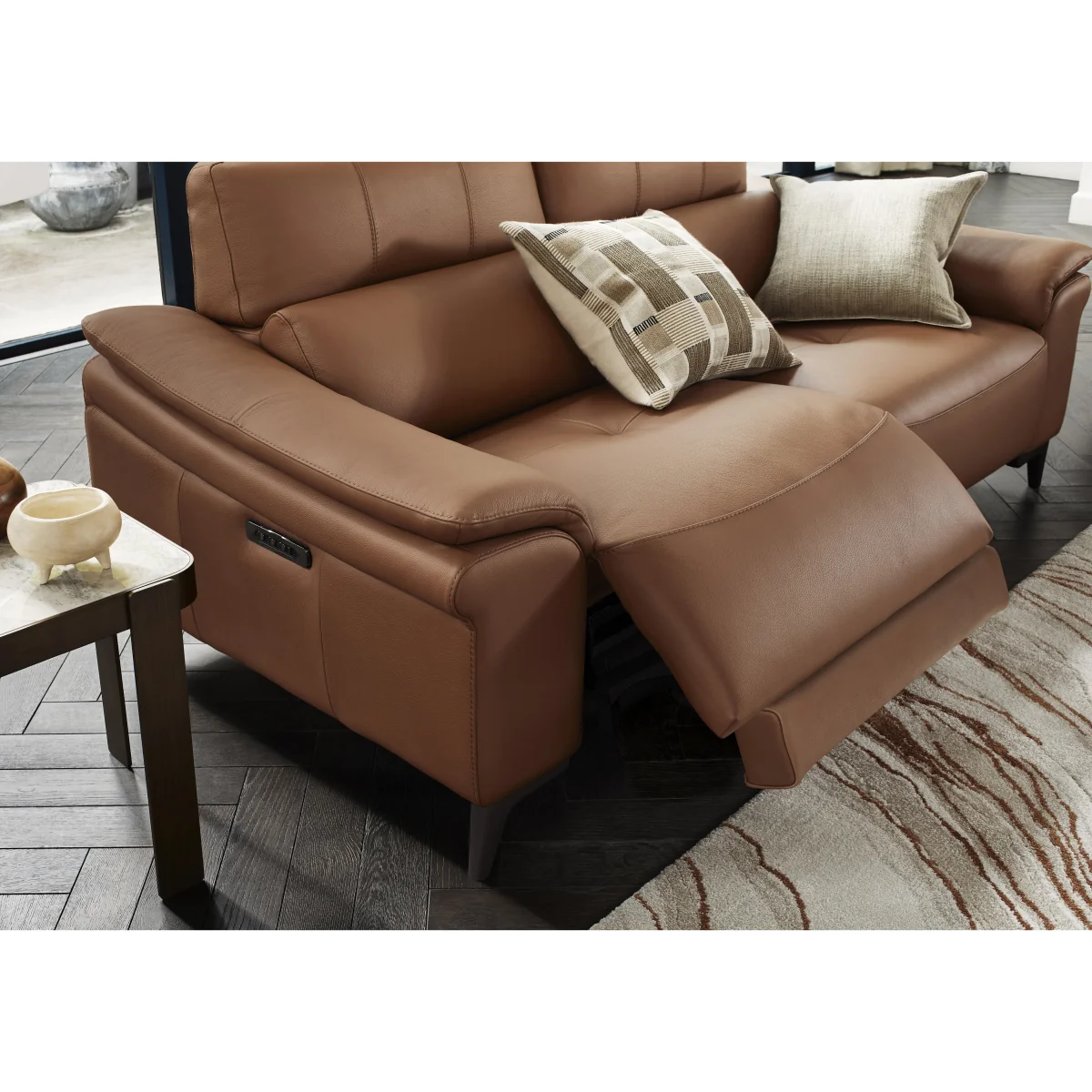 Nicoletti - Marconi 3 Seater Leather Power Recliner Sofa with Power Headrests - Botero Bianco – image 6