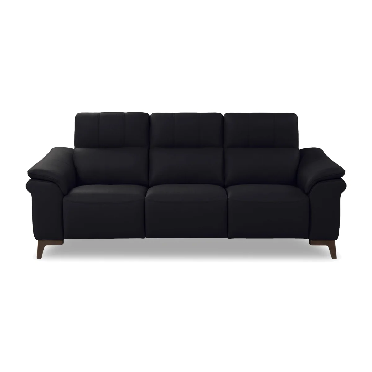 Nicoletti - Marconi 3 Seater 3 Cushion Leather Sofa - Torello Nero - Sofas and Armchairs - In Time for Christmas – image 1