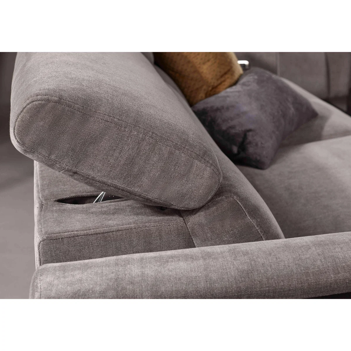 Gisella Fabric 2 Seater Power Recliner Sofa with Power Headrests - Dexter Pumpkin – image 5