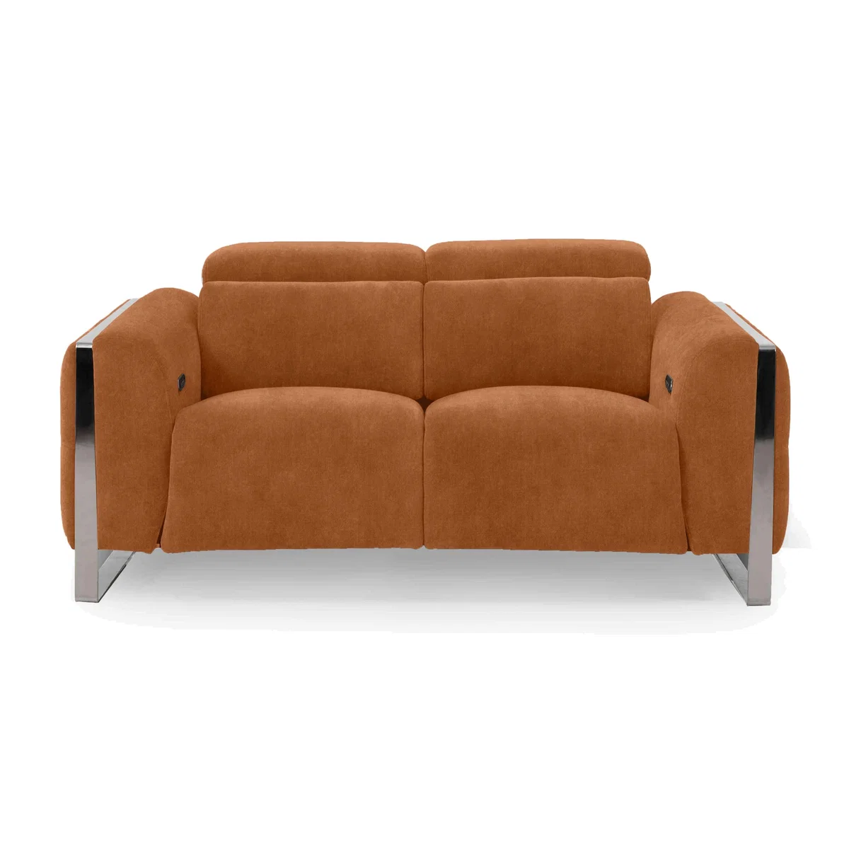 Gisella Fabric 2 Seater Power Recliner Sofa with Power Headrests - Dexter Pumpkin – image 1