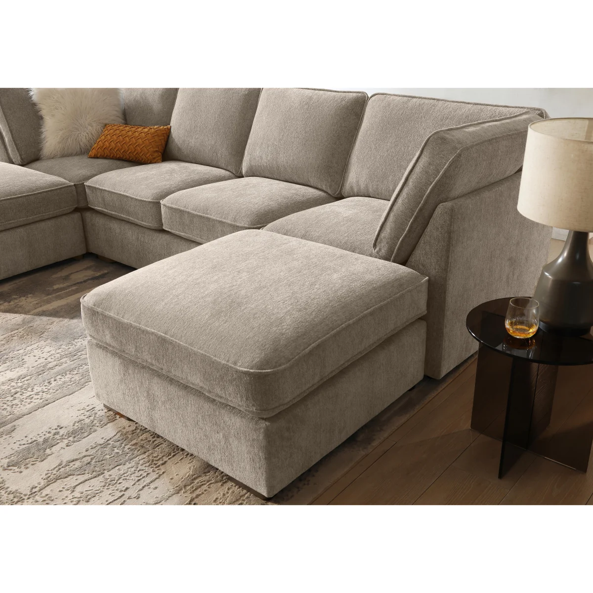 Emilia Large Fabric U-Shaped Sofa - Sofas and Armchairs – image 3