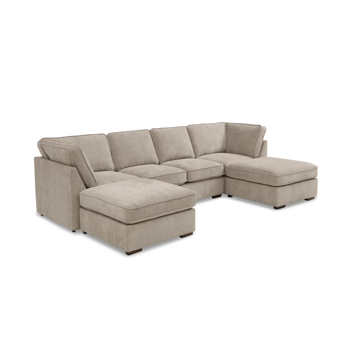 Emilia Large Fabric U-Shaped Sofa - Sofas and Armchairs – image 5