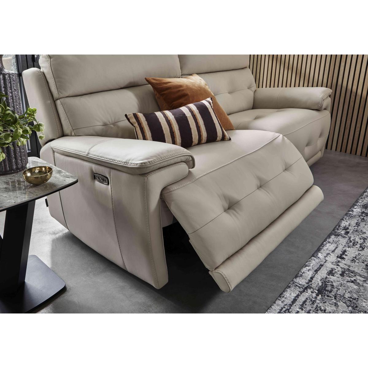 Brescia Leather 2 Seater Sofa - Sleet – image 3