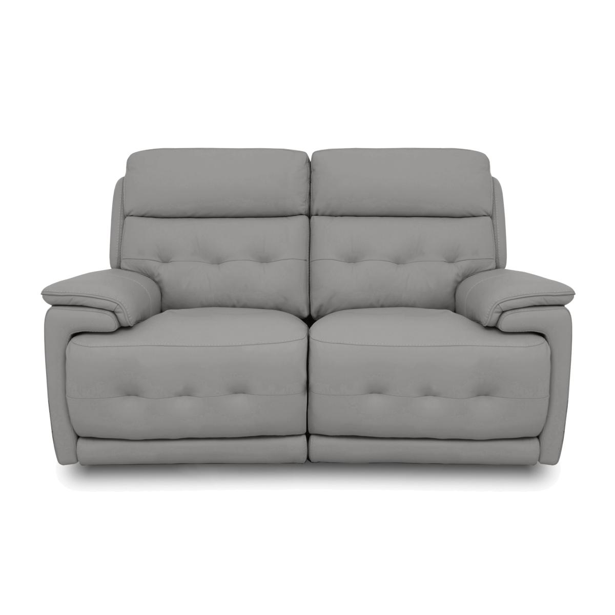 Brescia Leather 2 Seater Sofa - Sleet – image 1