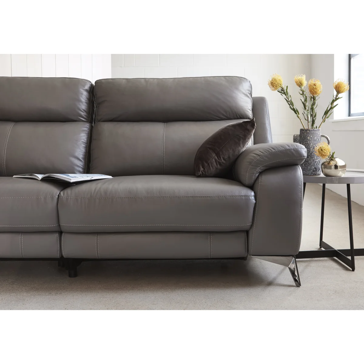 World of Leather - Missouri 2 Seater NC Leather Power Recliner Sofa - NC Bisque – image 2