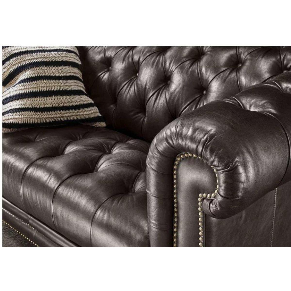 Walter 2 Seater Leather Chesterfield Sofa – image 4