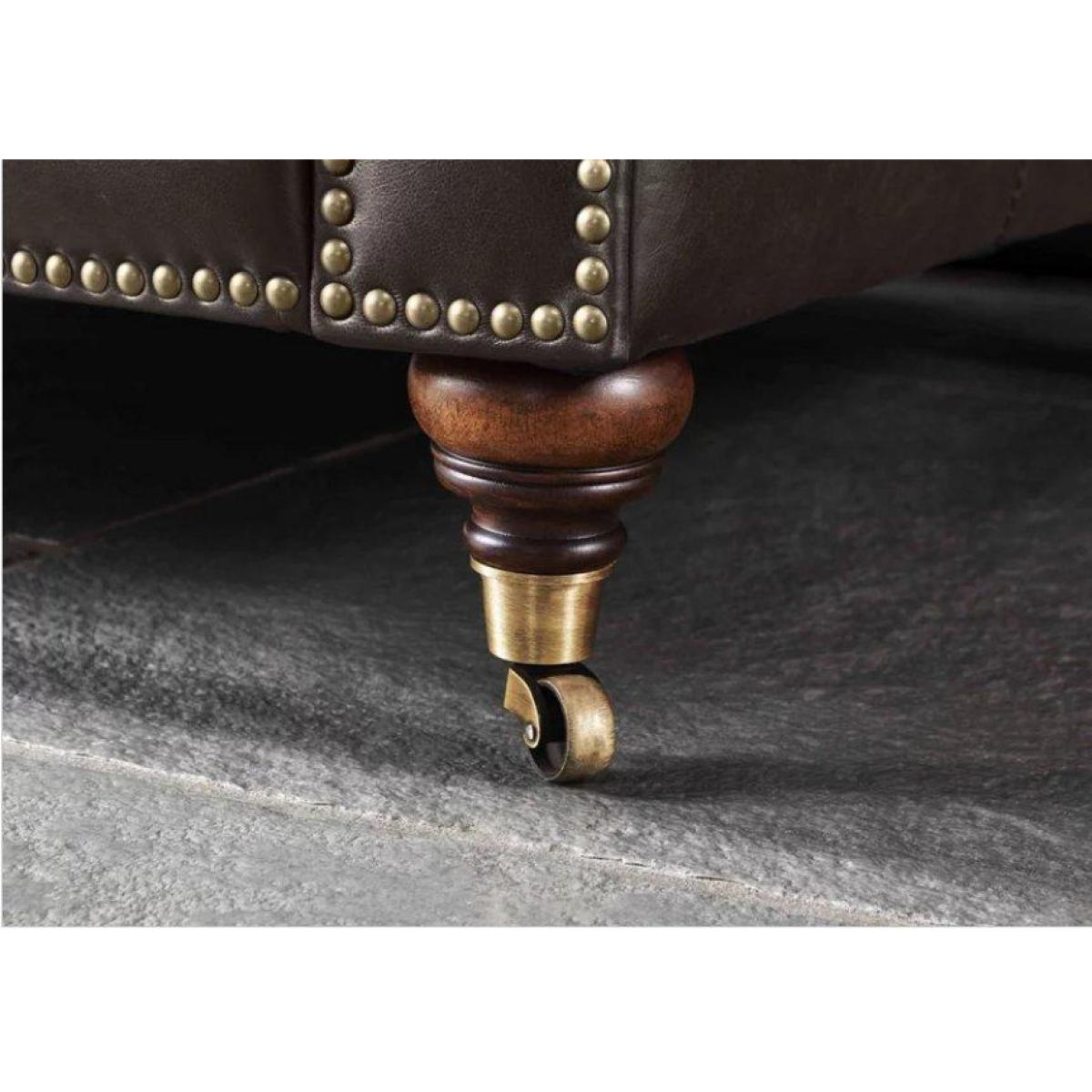 Walter 2 Seater Leather Chesterfield Sofa – image 5