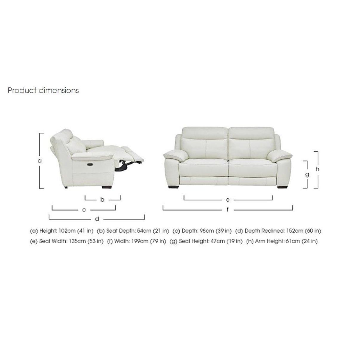 Starlight Express 3 Seater Leather Power Recliner Sofa – image 2