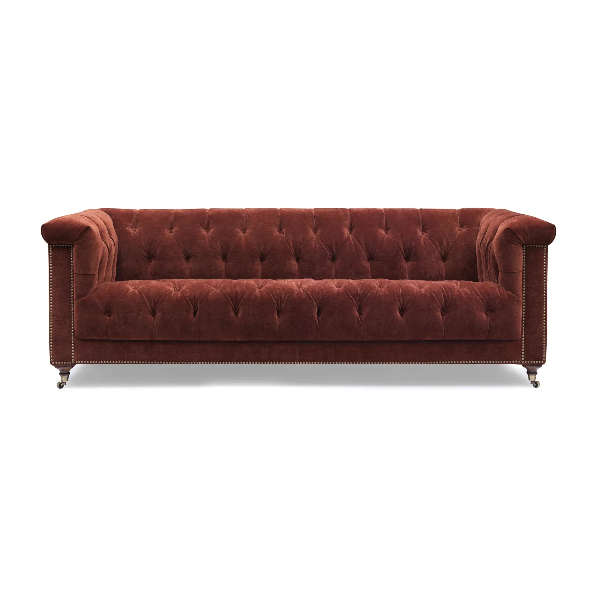At The Helm - Wallace 4 Seater Fabric Chesterfield Sofa - Tawny - Sofas and Armchairs - In Time for Christmas – image 1