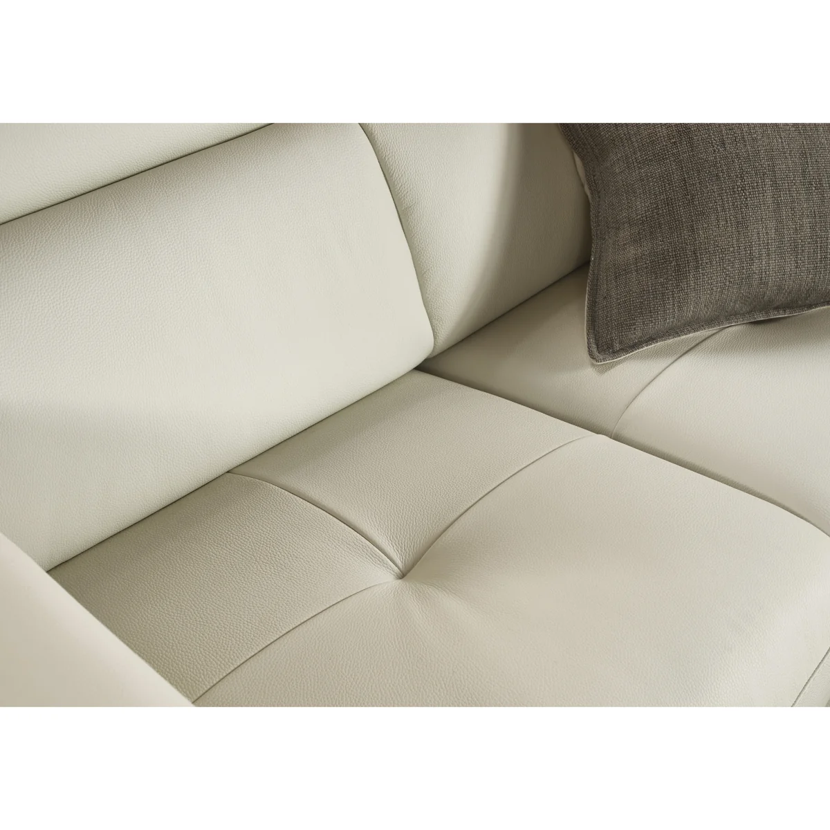 Nicoletti - Nicole 2 Seater Leather Recliner Sofa with Headrests and Power Lumbar - Torello Grigio Scuro – image 5