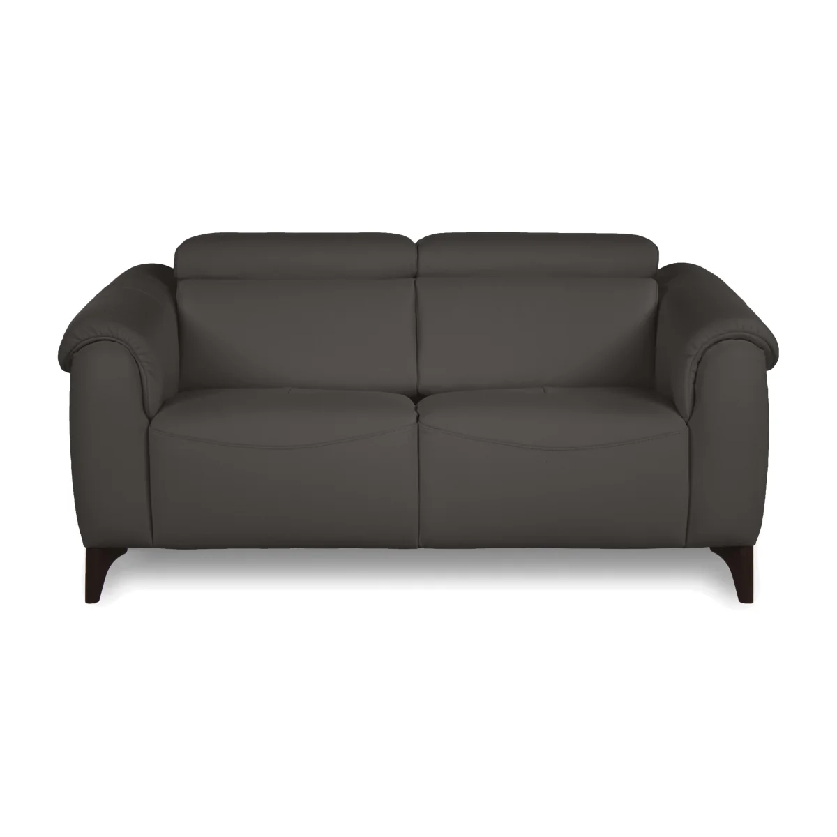 Nicoletti - Nicole 2 Seater Leather Recliner Sofa with Headrests and Power Lumbar - Torello Grigio Scuro – image 1