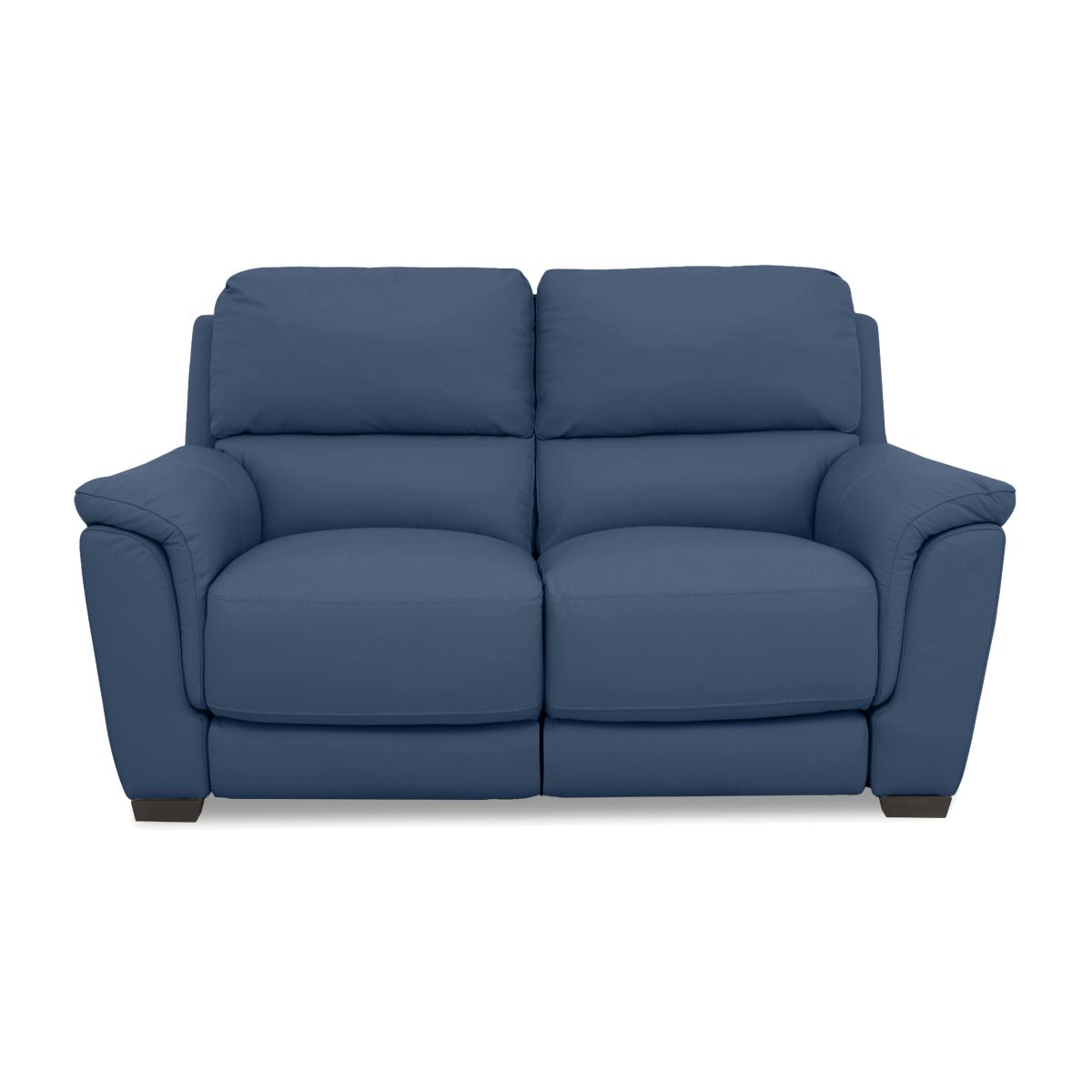 Compact Collection Medio 2 Seater NC Leather Sofa with Power Recliner - Carribean Sea – image 1