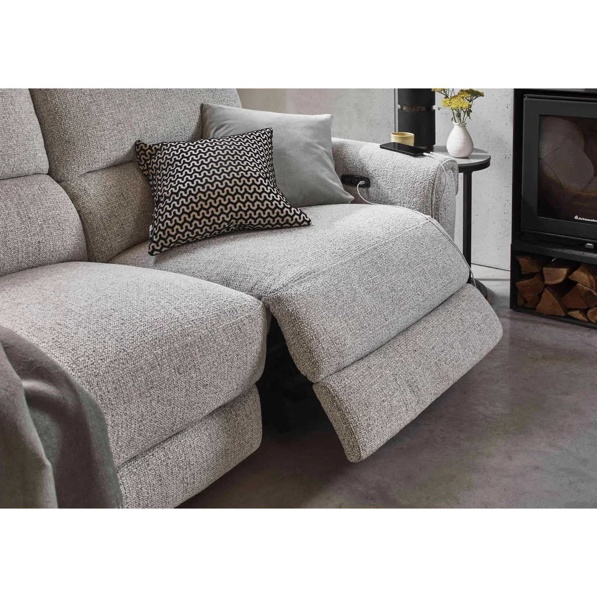 Nixon Fabric 3 Seater Sofa - Ivory – image 5