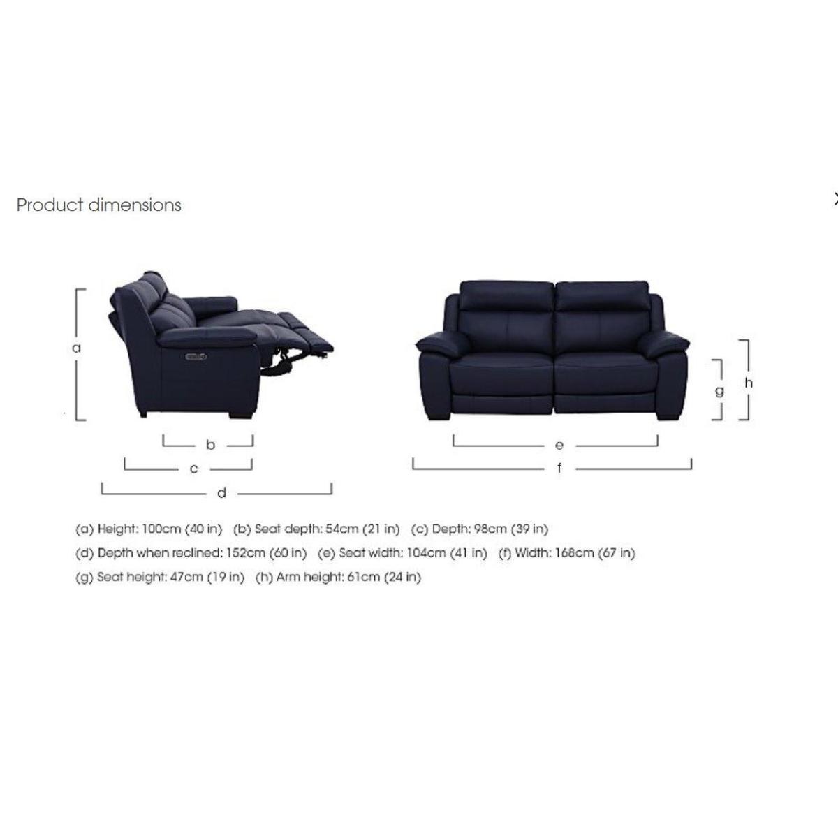 Starlight Express 2 Seater Leather Recliner Sofa with Power Headrests – image 2