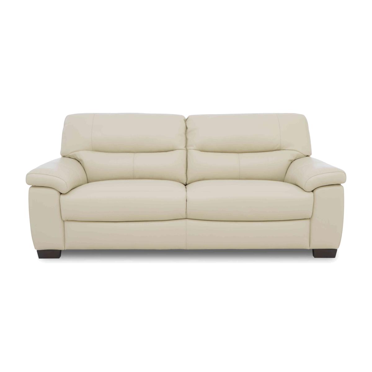 Hetty 3 Seater Leather Sofa - NC Bisque – image 1