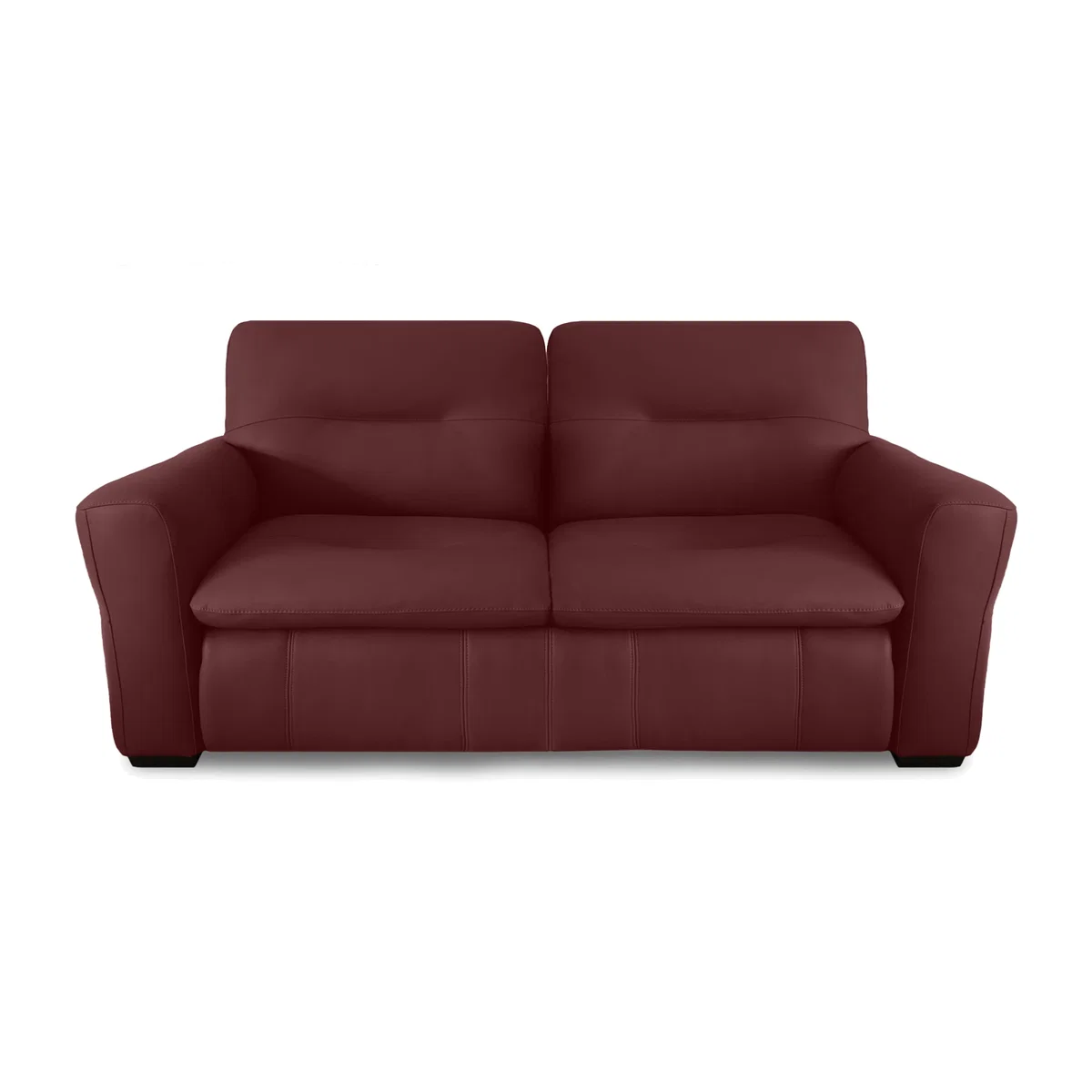 World of Leather - Restore 3 Seater Leather Sofa - Deep Red – image 1