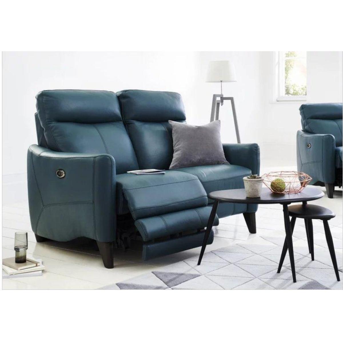 Compact Collection Petit 2 Seater Leather Power Recliner Sofa – image 3
