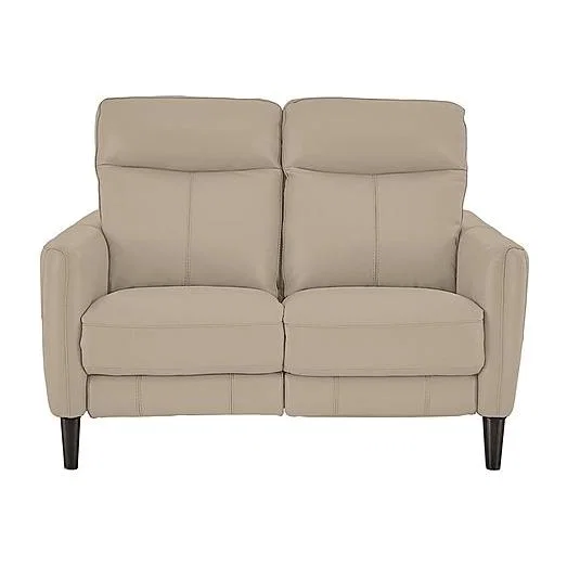 Compact Collection Petit 2 Seater NC Leather Sofa - BV Pebble