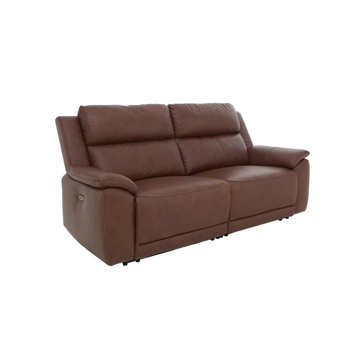 Utah 3 Seater Leather Sofa with Power Recliner - Grey – image 5