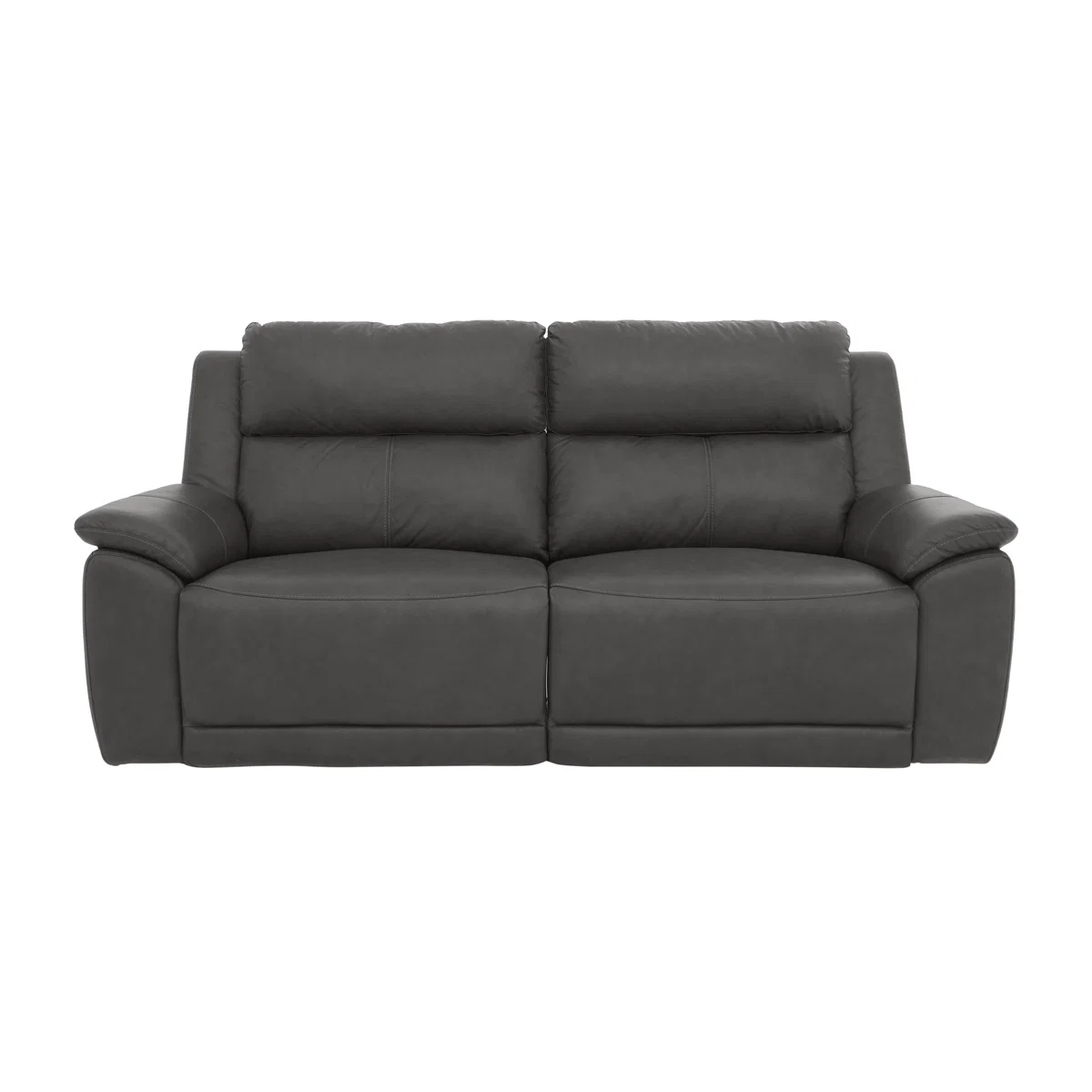 Utah 3 Seater Leather Sofa with Power Recliner - Grey – image 1