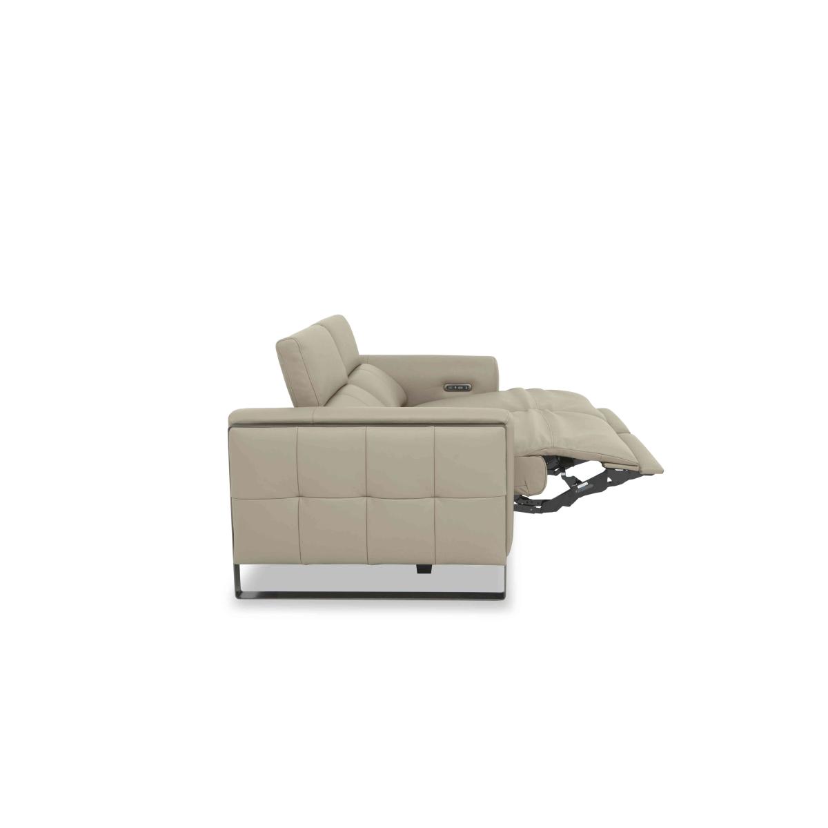 Gisella Leather 2 Seater Power Recliner Sofa with Power Headrests - Storm – image 11