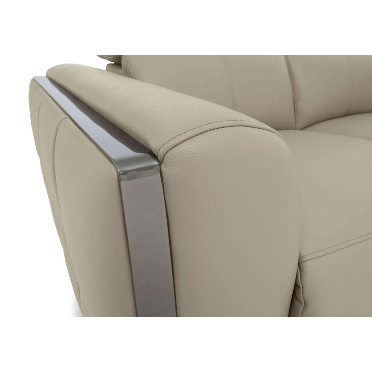 Gisella Leather 2 Seater Power Recliner Sofa with Power Headrests - Storm – image 7