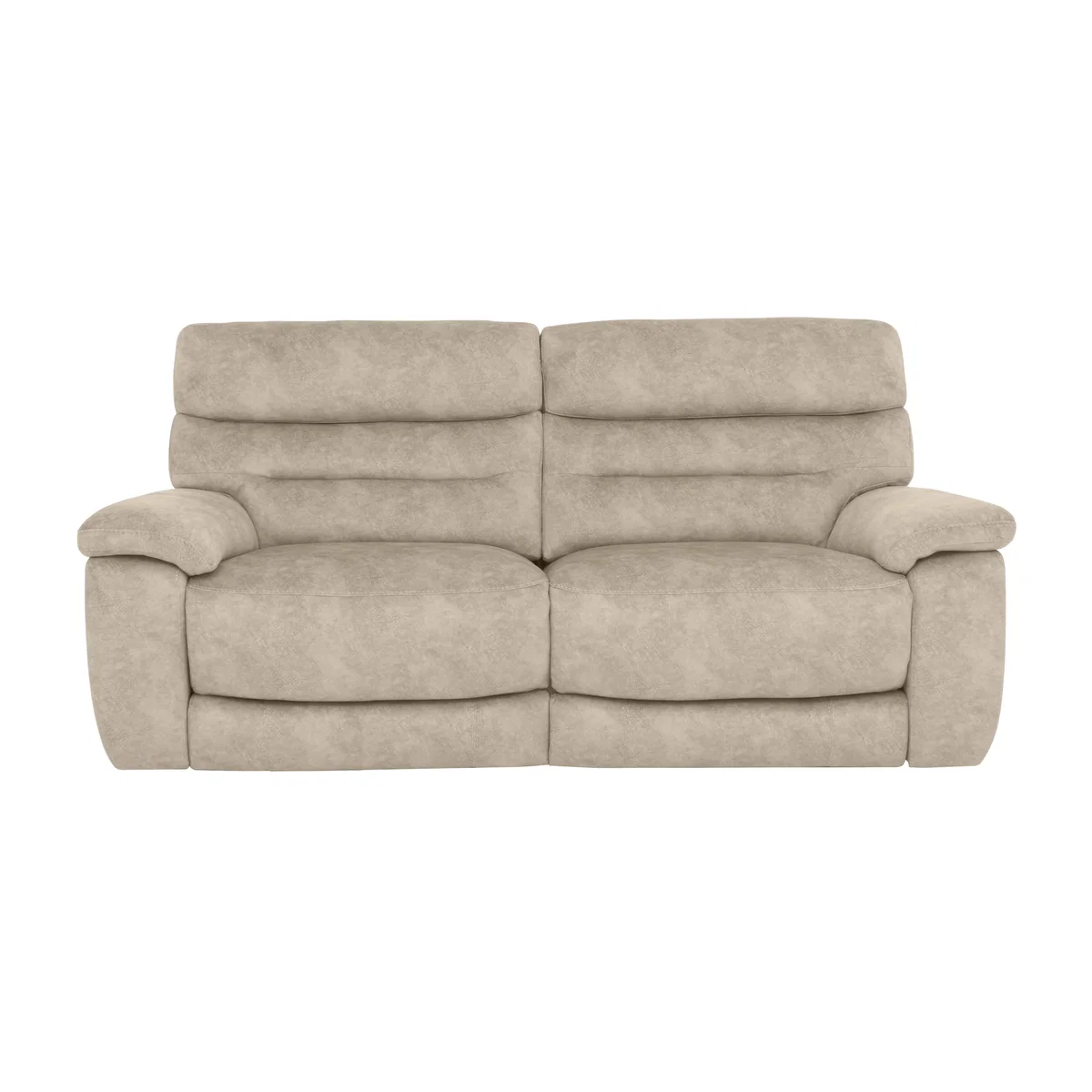 Comfort Story - Nimbus 3 Seater Fabric Sofa with Power Recliner - Cream – image 1
