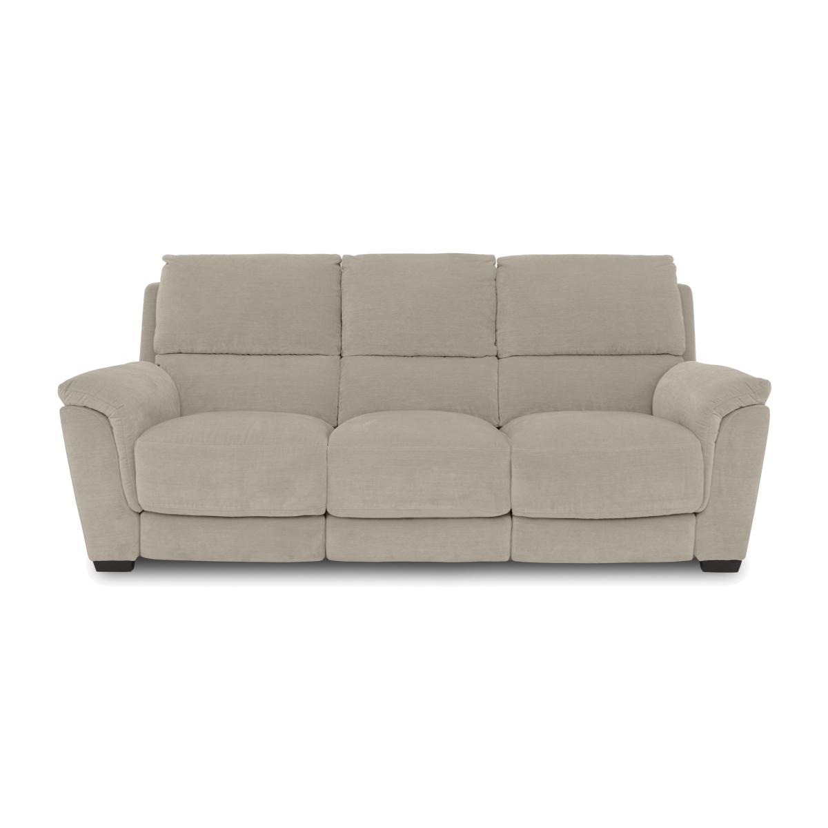 Medio 3 Seater Fabric Sofa with Power Recliner - R32 Light Khaki – image 1