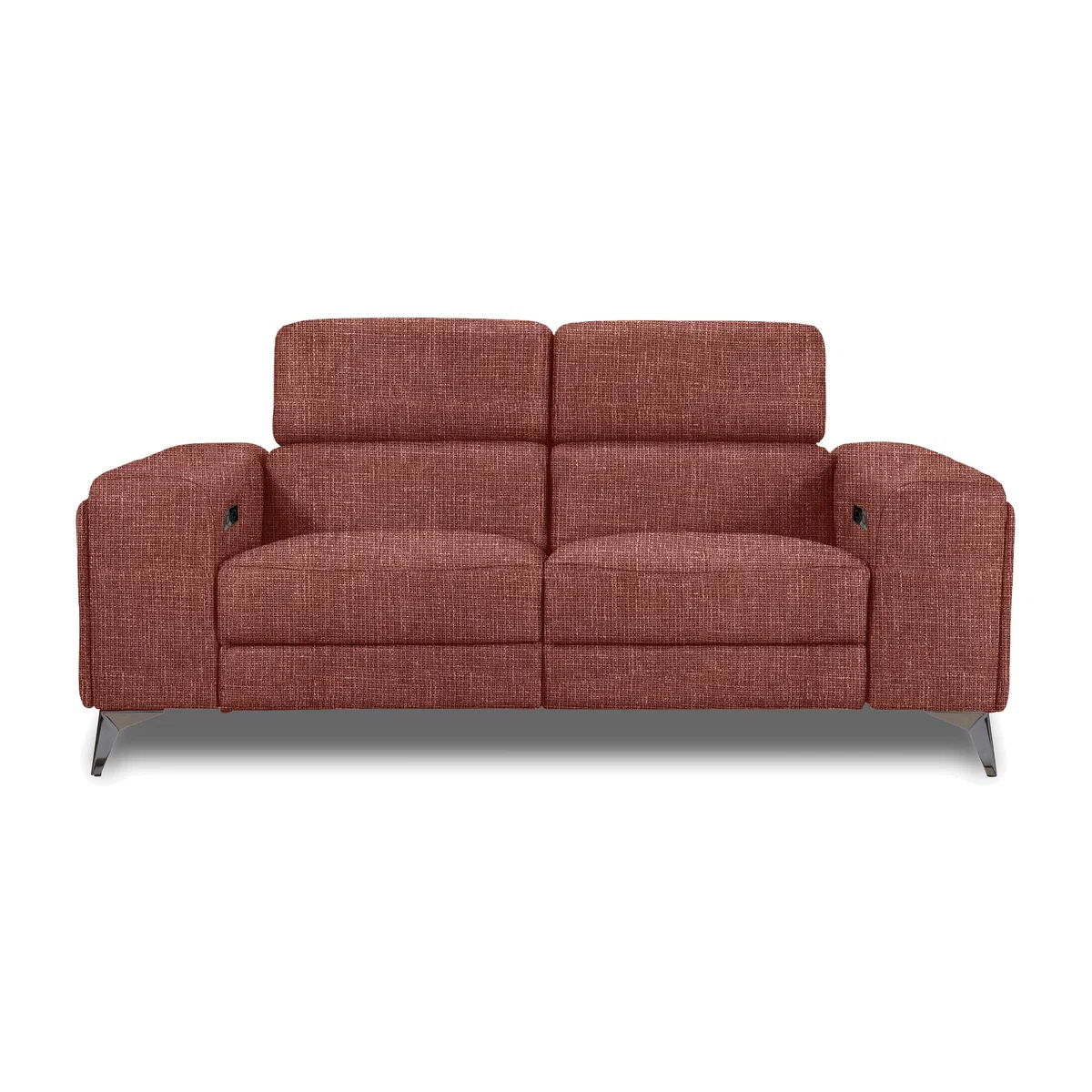 Action Fabric 2 Seater Sofa with Power Recliner - Red Maple – image 1
