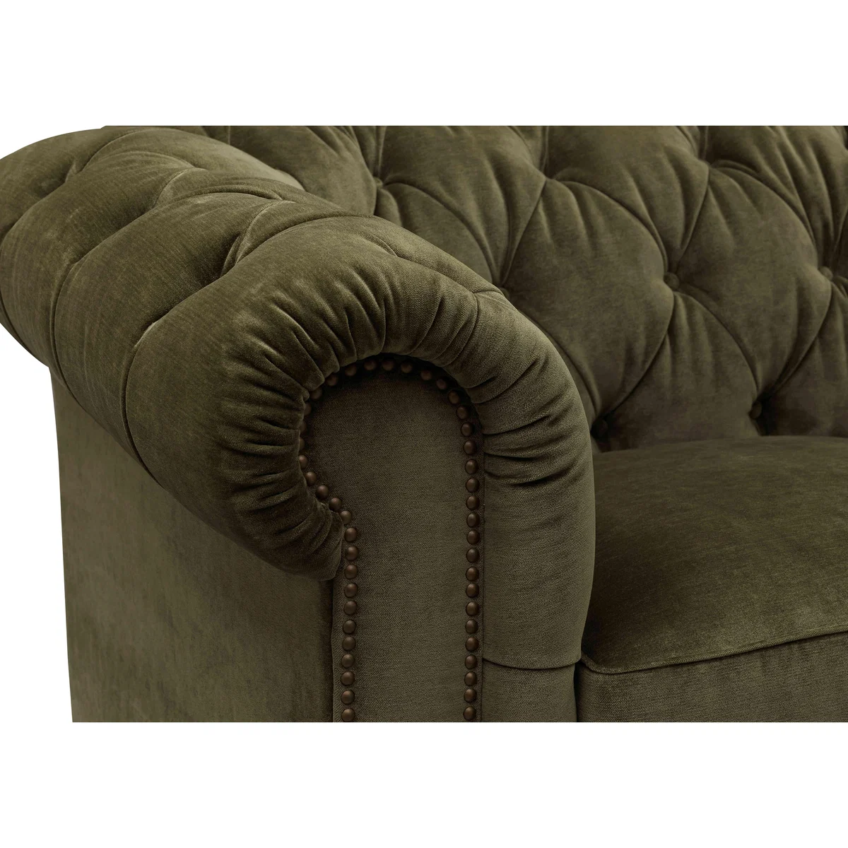 At The Helm - Shackleton 3 Seater Fabric Chesterfield Sofa - Brindle – image 2