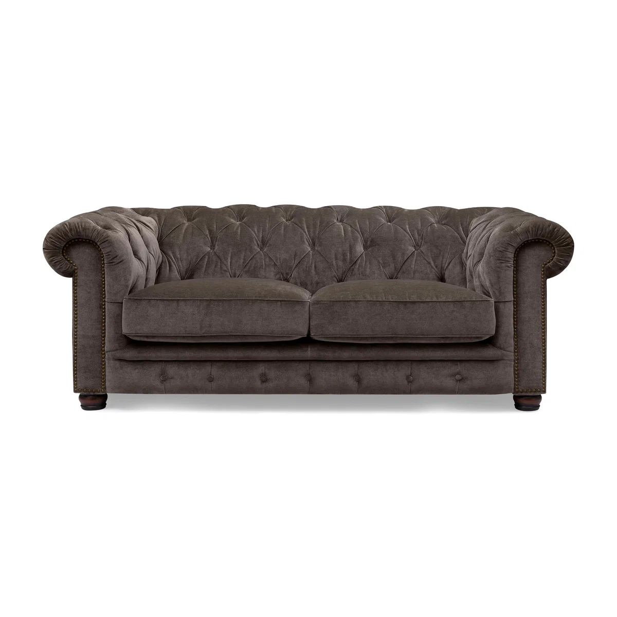 At The Helm - Shackleton 3 Seater Fabric Chesterfield Sofa - Brindle – image 1
