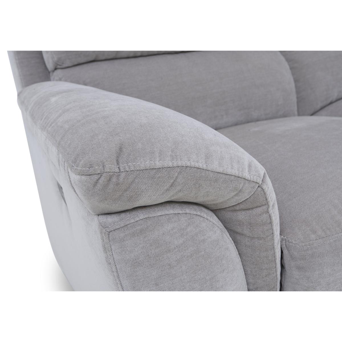Medio 3 Seater Fabric Sofa with Power Recliner - Light Khaki – image 7