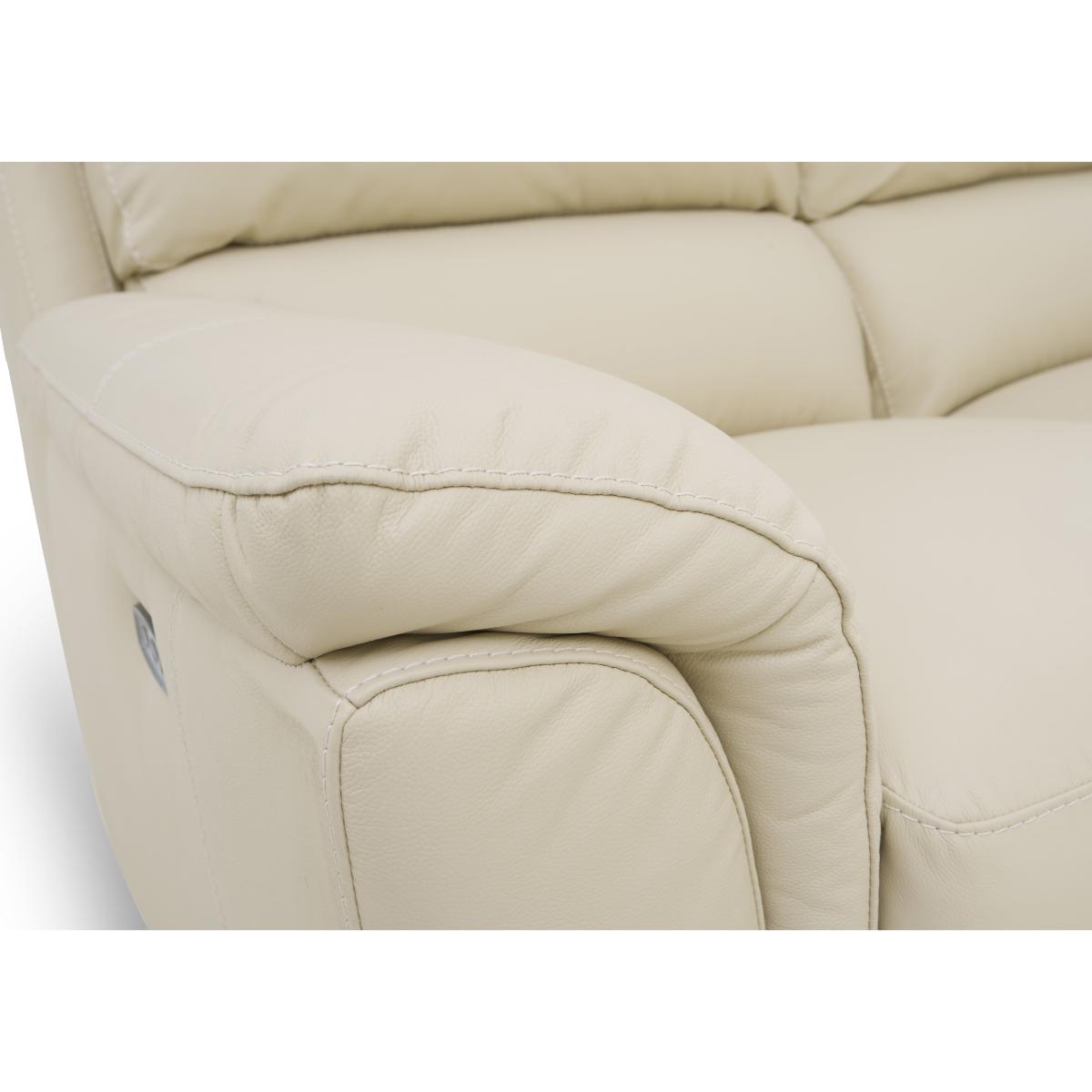 Compact Collection Medio 3 Seater NC Leather Sofa with Power Recliner - Charcoal Grey – image 2