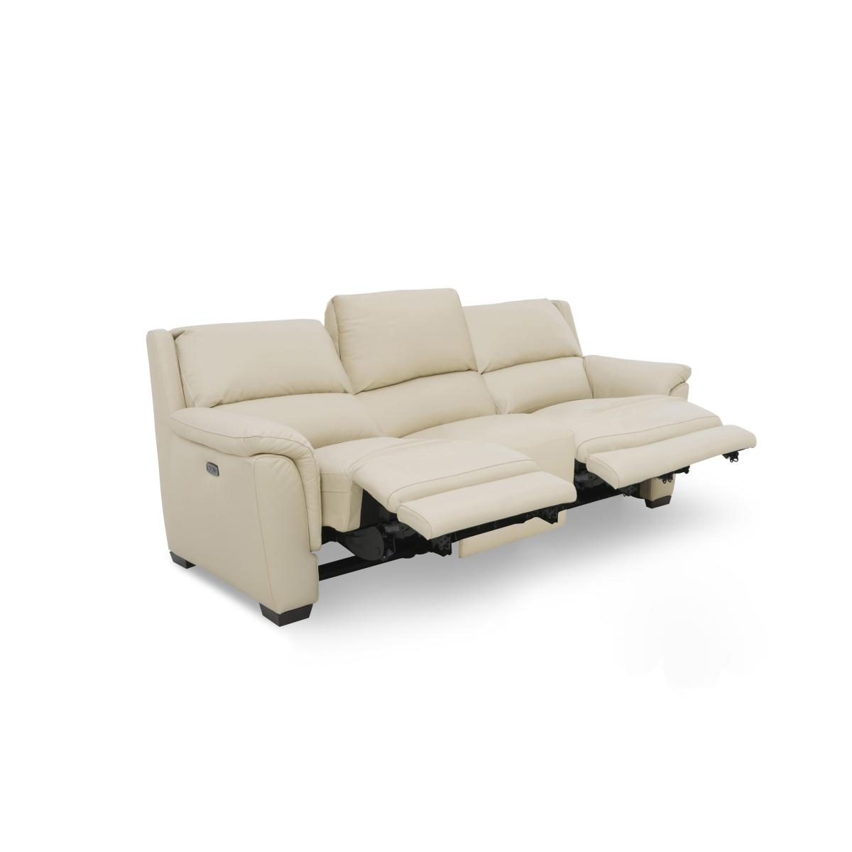 Compact Collection Medio 3 Seater NC Leather Sofa with Power Recliner - Charcoal Grey – image 6