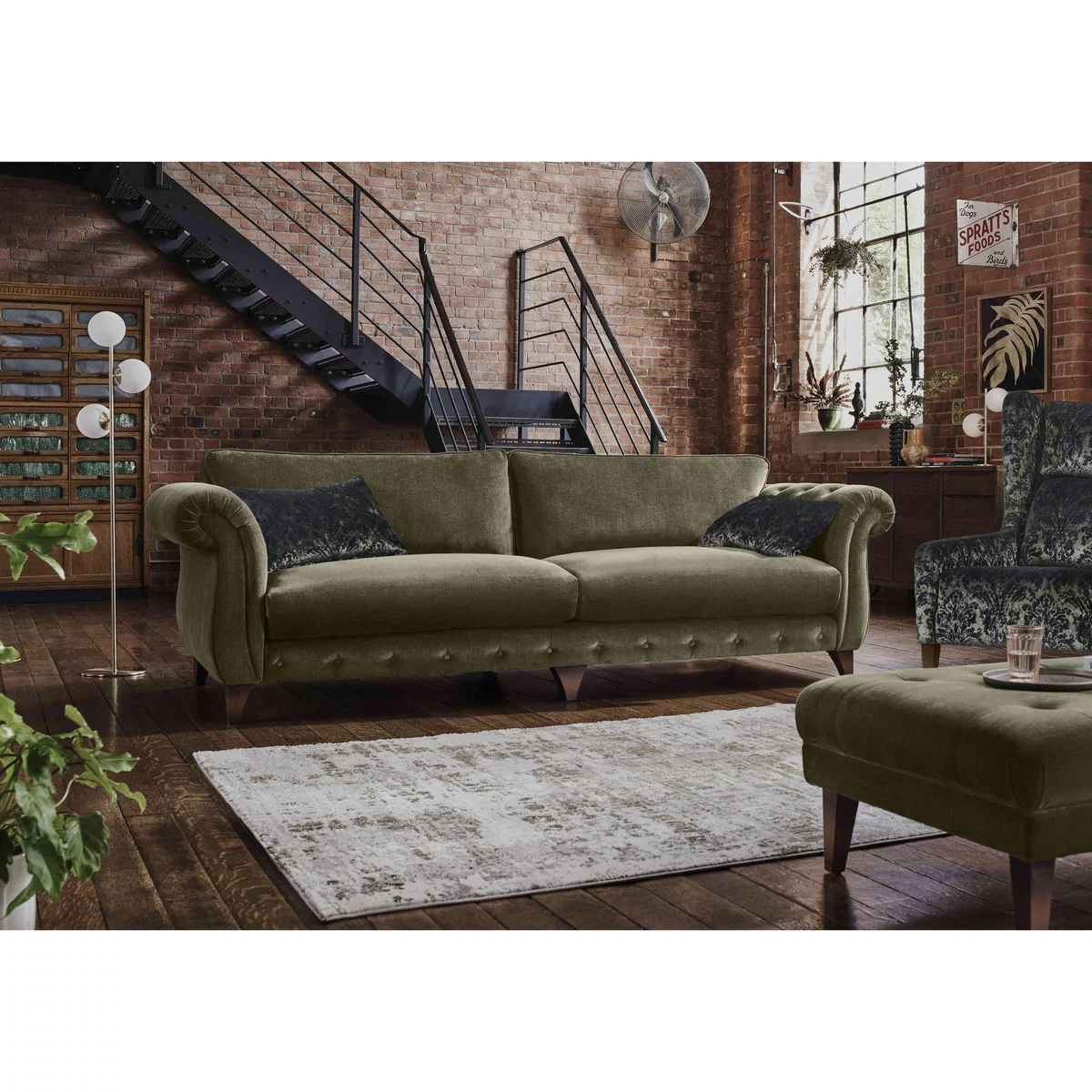 Boutique Palace Fabric Grande Classic Back Sofa - Oasis Silver – image 2